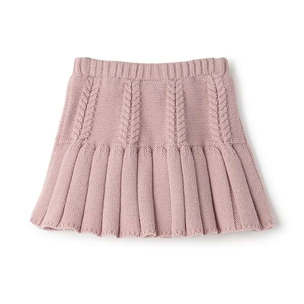 Pleated Knit Skirt,Light gray, large image number 4