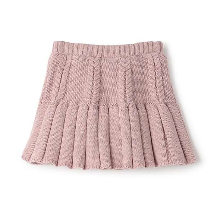 Pleated Knit Skirt,Light gray, medium image number 4