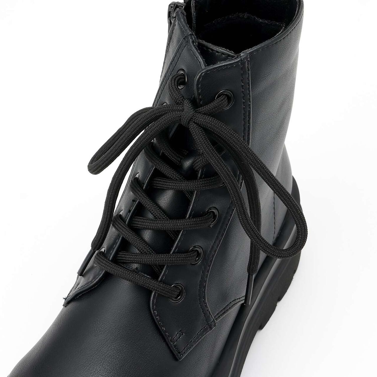 Lace-Up Boots,Black, large image number 3