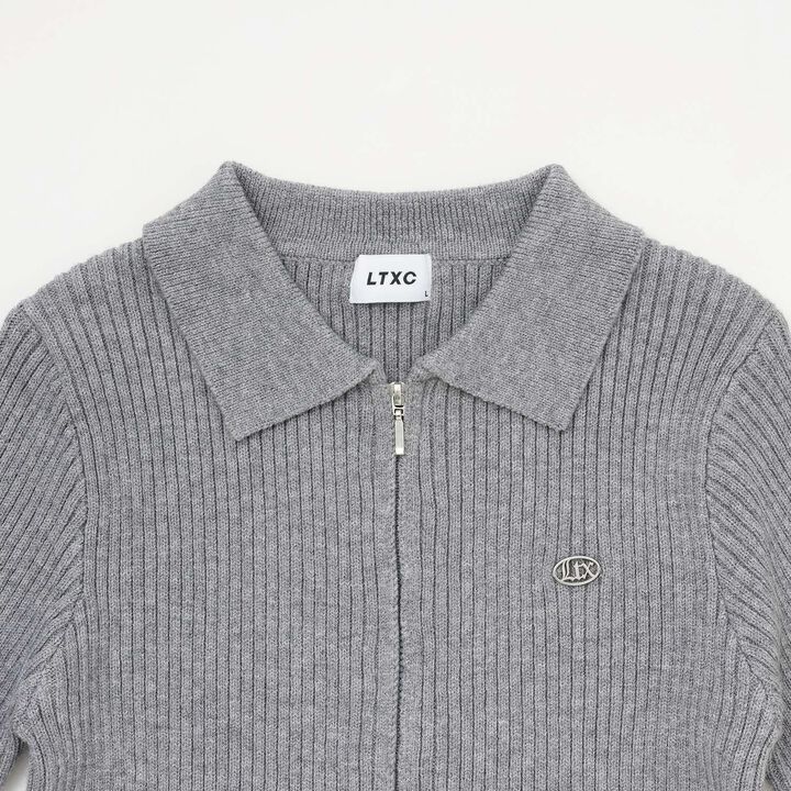 [LTXC] Washable Ribbed W Zipper Cardigan,Ivory, medium image number 15