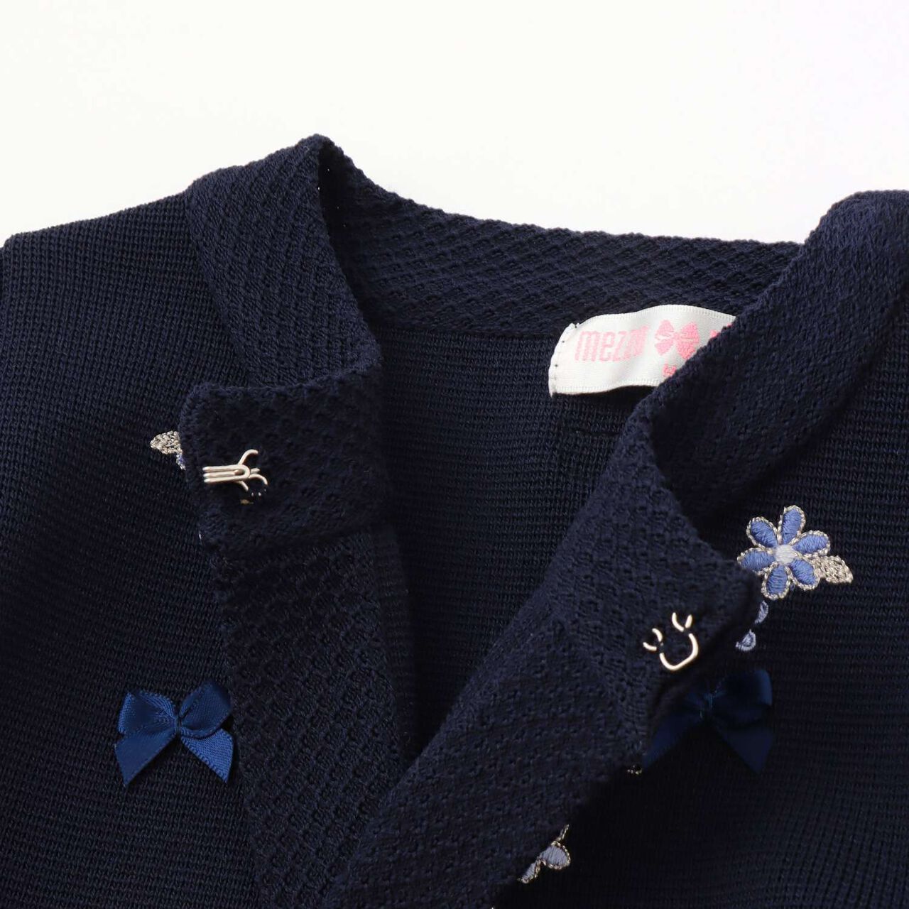 Flower Embroidery Knit Bolero,Off white, large image number 3