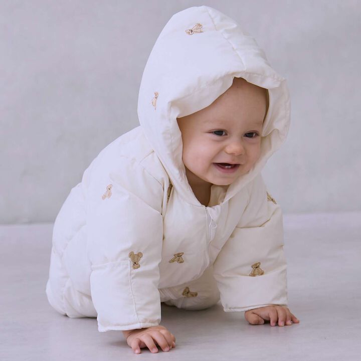 Assorted Embroidered Padded Jumpsuit,Ivory, medium image number 1