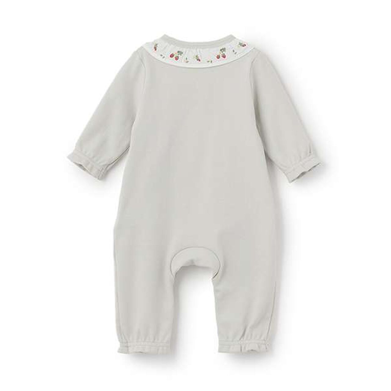 [Weak Acidity] Strawberry Embroidery Coverall,Light green, large image number 1