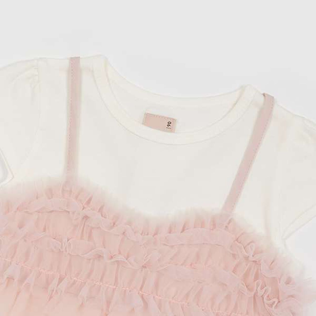 Tulle Camisole T-Shirt Set (Kids),Charcoal gray, large image number 5
