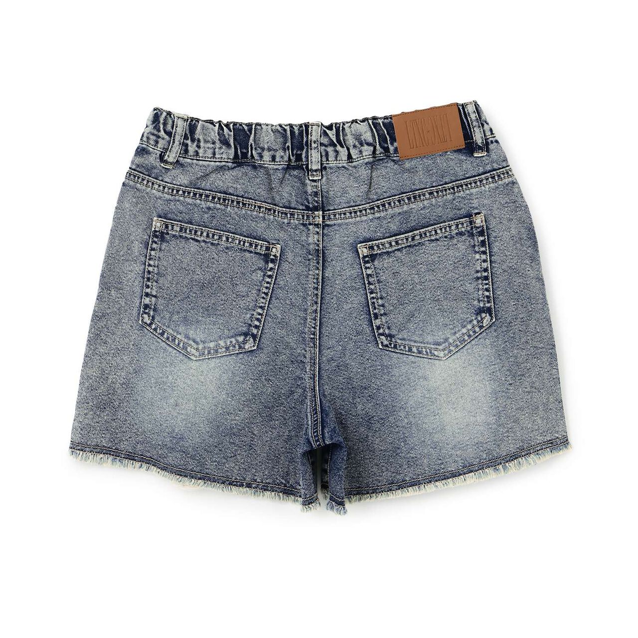 [LTXC / Cool Touch] Sparkling Distressed Denim Shorts,Blue, large image number 8