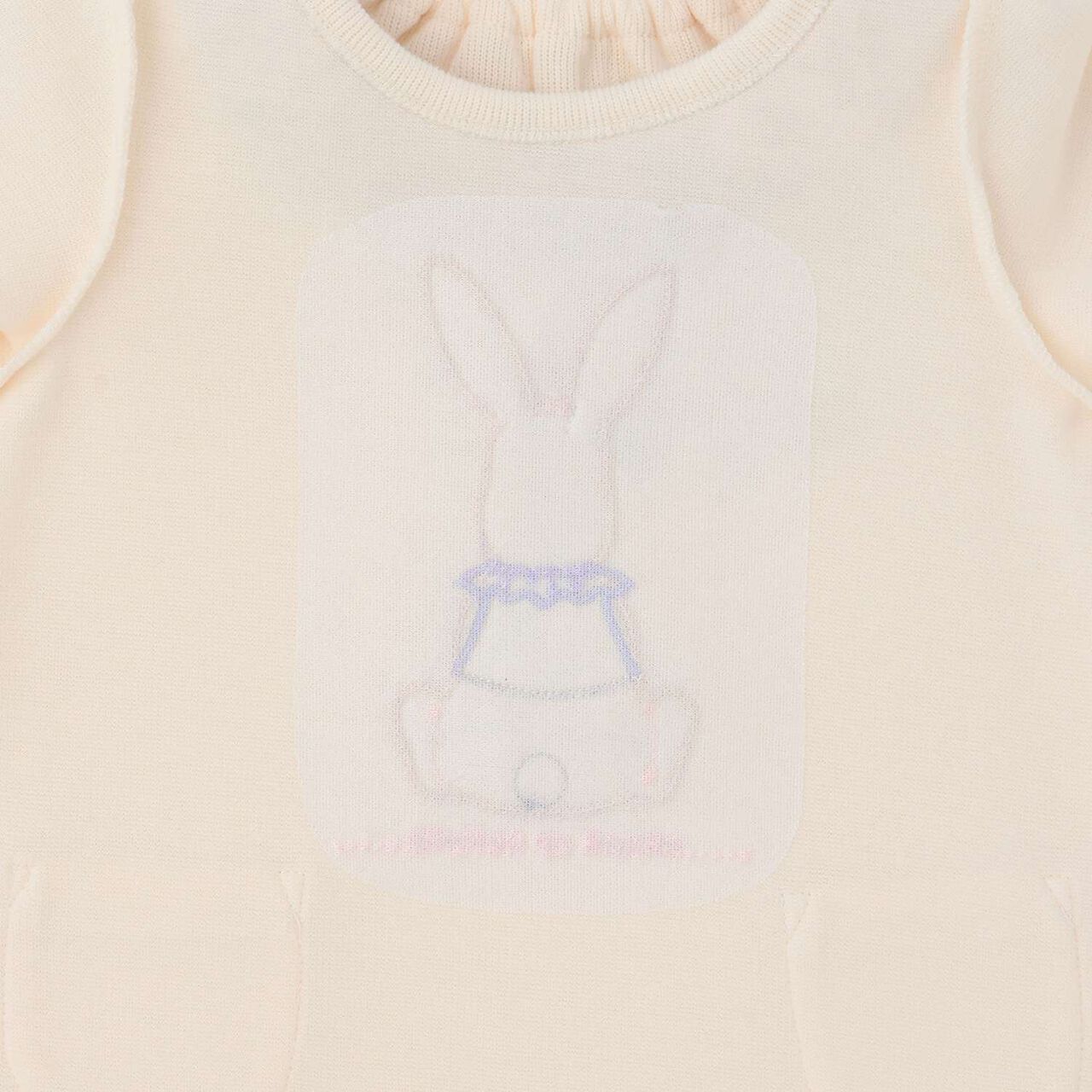 Liberty Appliqu&eacute; Rabbit One-Piece Dress Set,Pearl white, large image number 5