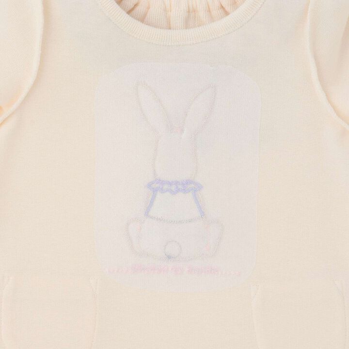 Liberty Appliqu&eacute; Rabbit One-Piece Dress Set,Pearl white, medium image number 5