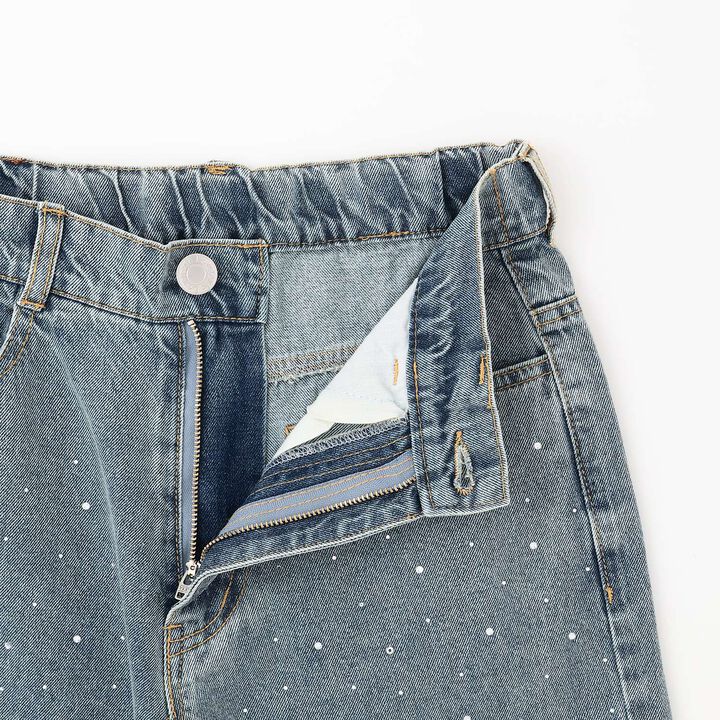 Stylish Stone Denim Pants,Blue, medium image number 20