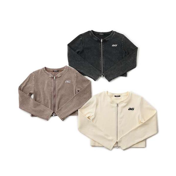 W Zip Tereko Cardigan,Off white, medium image number 1