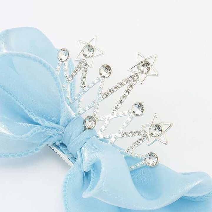 Halloween Big Ribbon Tiara Hair Clip,Sax blue, medium image number 5