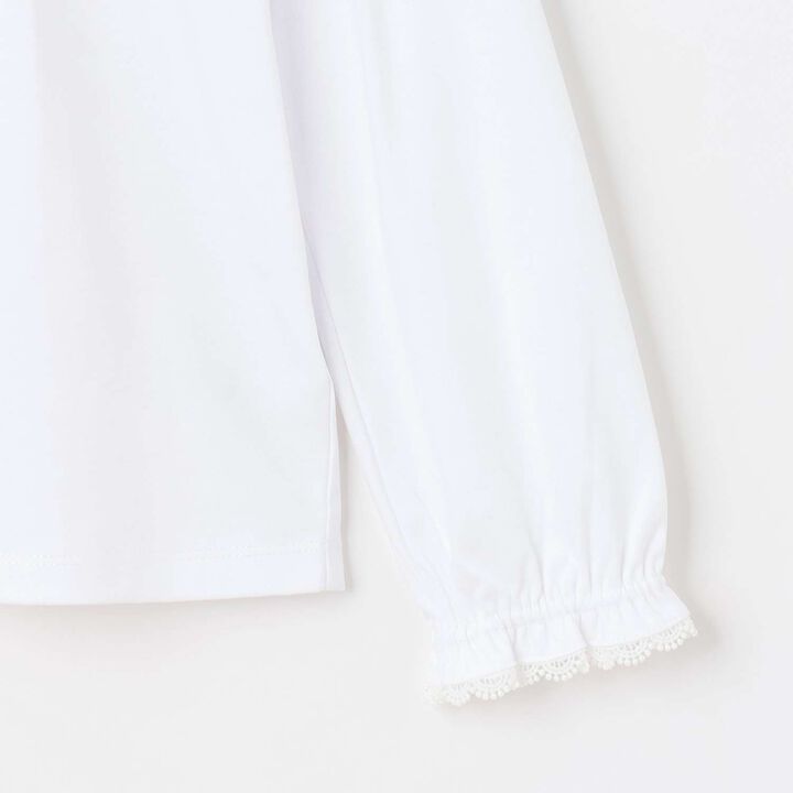 Lace Collar Cut and Sew Blouse,White, medium image number 5