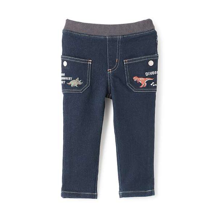 Dinosaur Long Straight Pants,Navy, medium image number 0