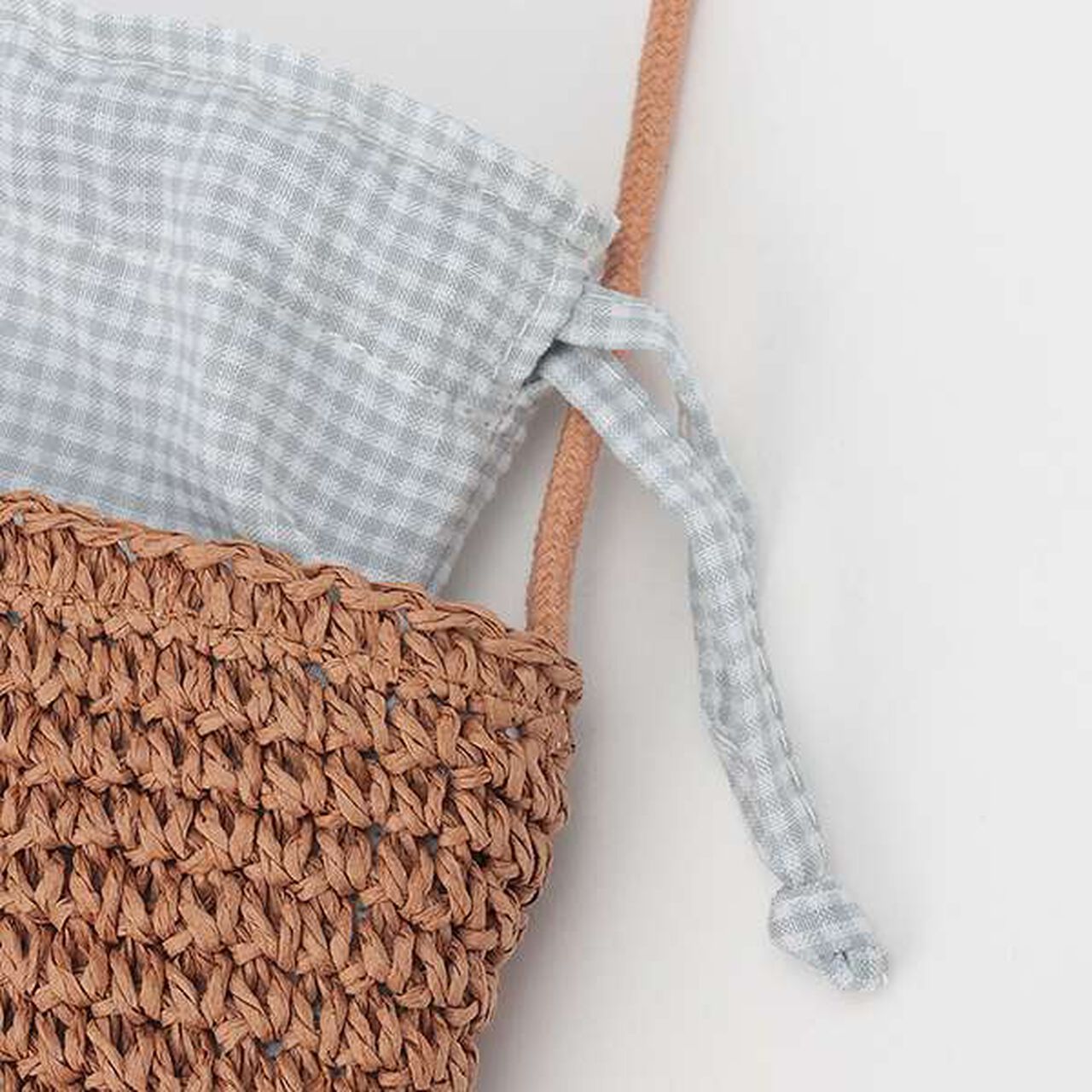 Woven Fruit Small Shoulder Bag,Camel, large image number 6