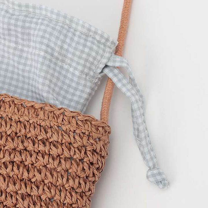 Woven Fruit Small Shoulder Bag,Camel, medium image number 6