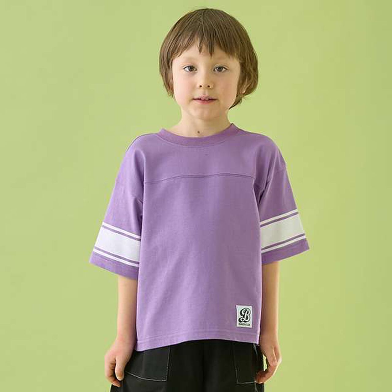 [Reversible] Line Print T-Shirt (Comfortable Jersey Fabric),Deep blue, large image number 40