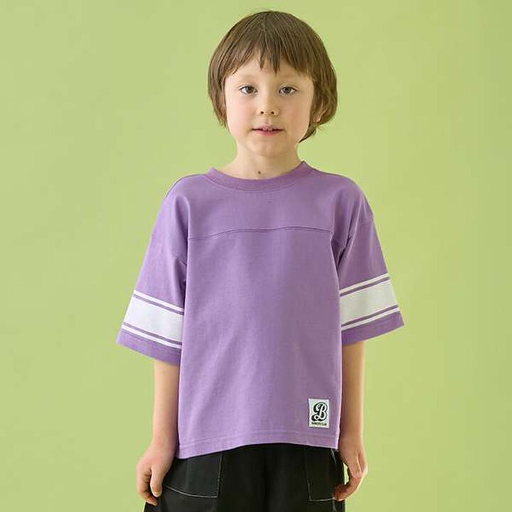 [Reversible] Line Print T-Shirt (Comfortable Jersey Fabric),Deep blue, medium image number 40