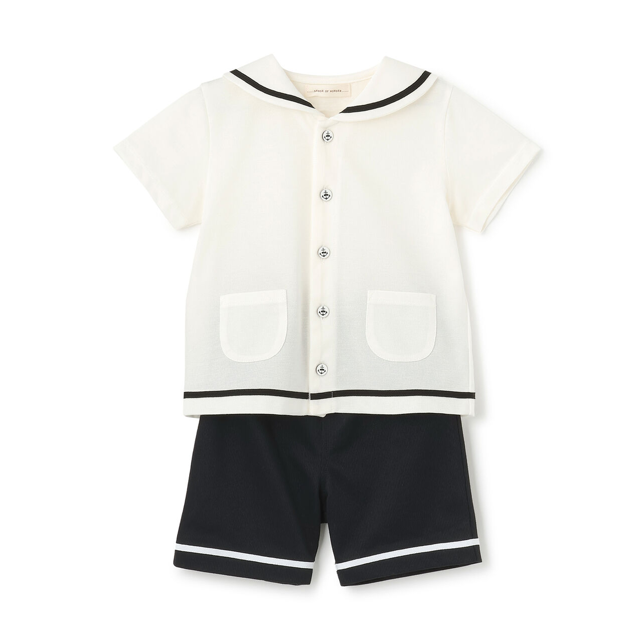 Sailor Collar Outfit Set [Made in Japan] [Quick-Dry & Absorbent],Off white, large image number 2
