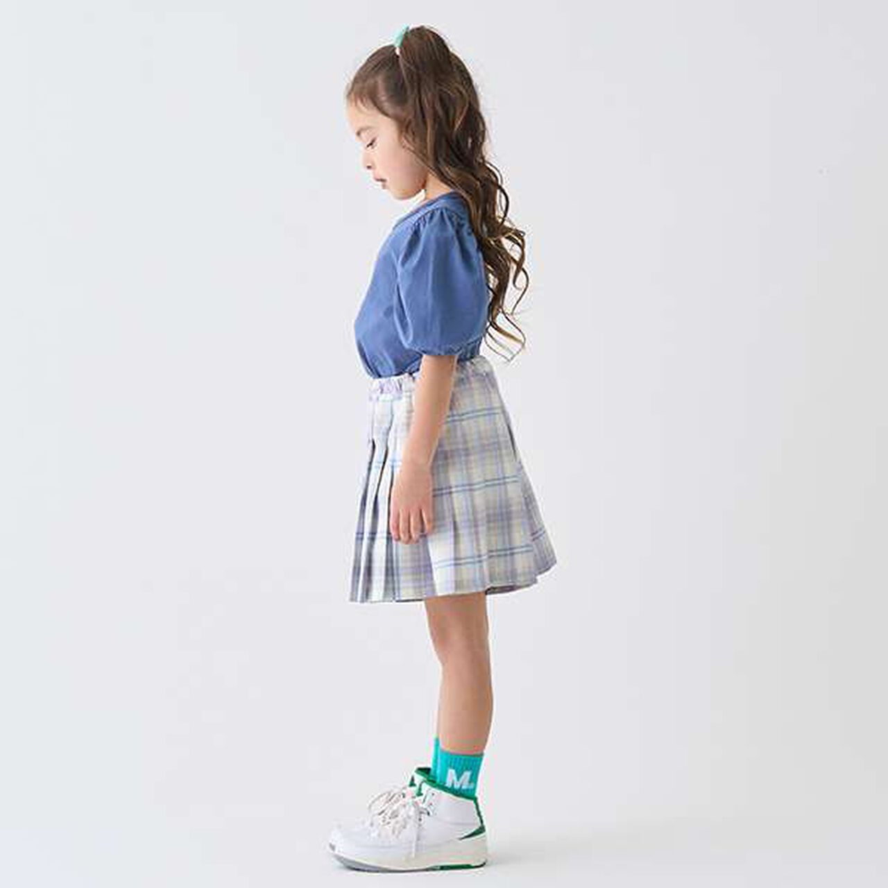 Check Pleats Culottes,Black, large image number 19