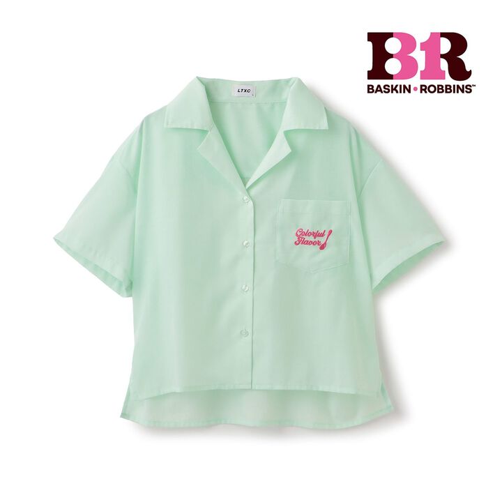 [31 Ice Cream] [LTXC] Open Collar Shirt,White, medium image number 7