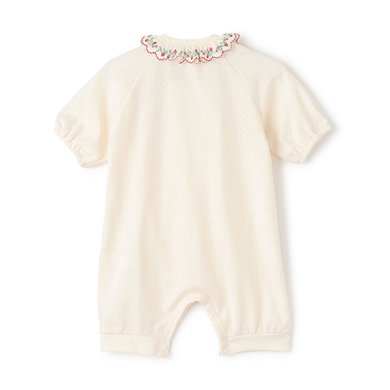Wild Strawberry Embroidery Newborn Wear,Pearl white, large image number 1