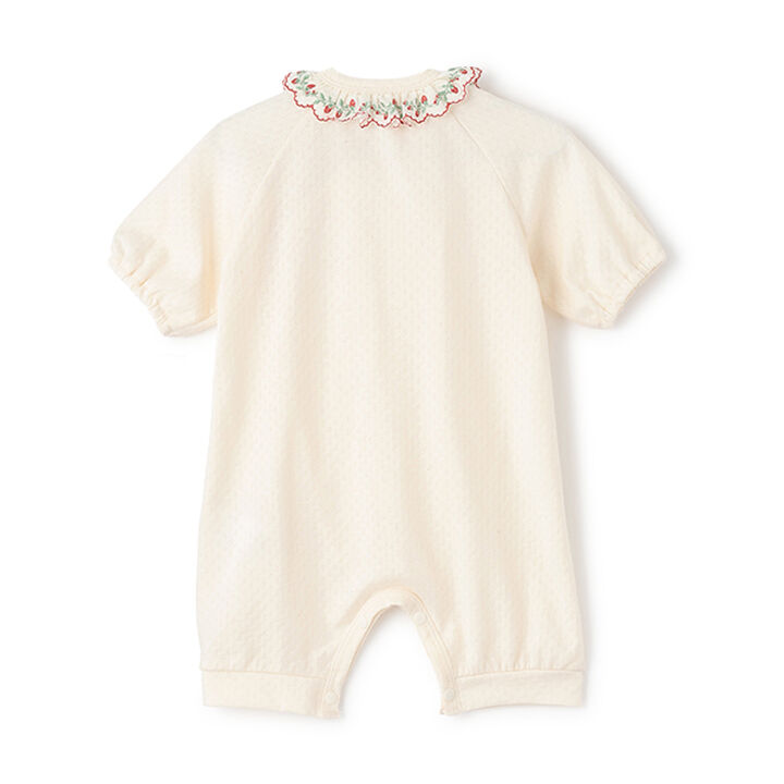 Wild Strawberry Embroidery Newborn Wear,Pearl white, medium image number 1