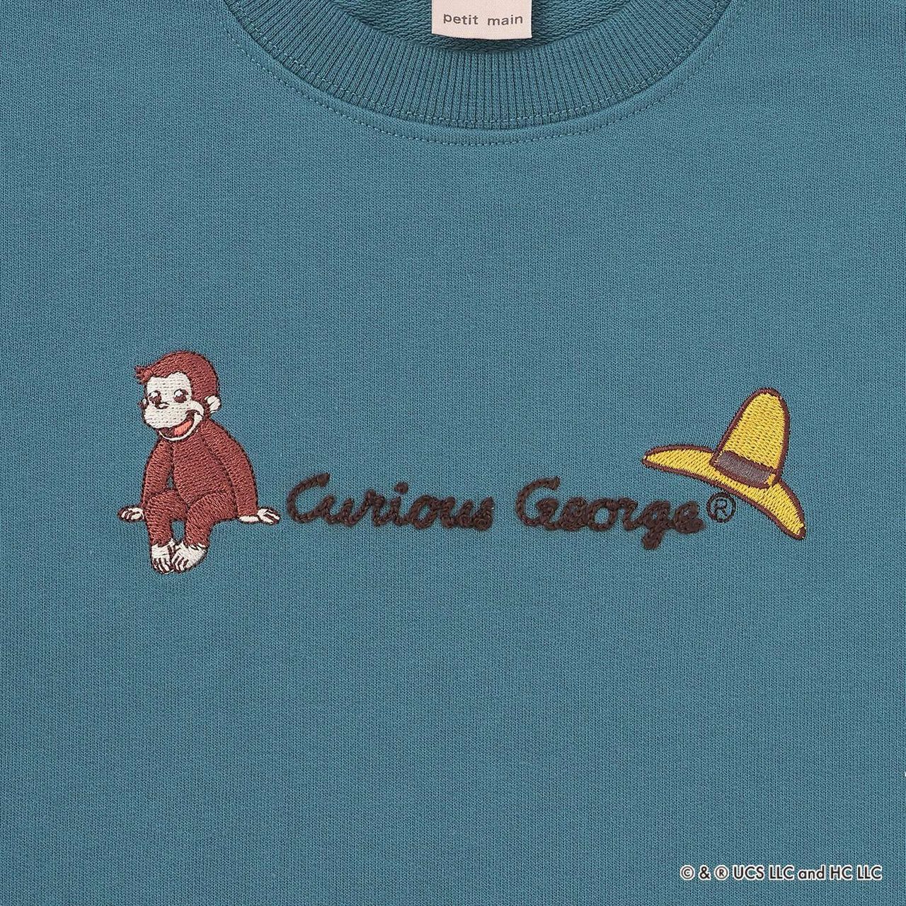 Curious George Layered Long-Sleeve Sweatshirt,Charcoal gray, large image number 8