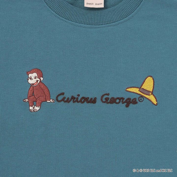 Curious George Layered Long-Sleeve Sweatshirt,Charcoal gray, medium image number 8