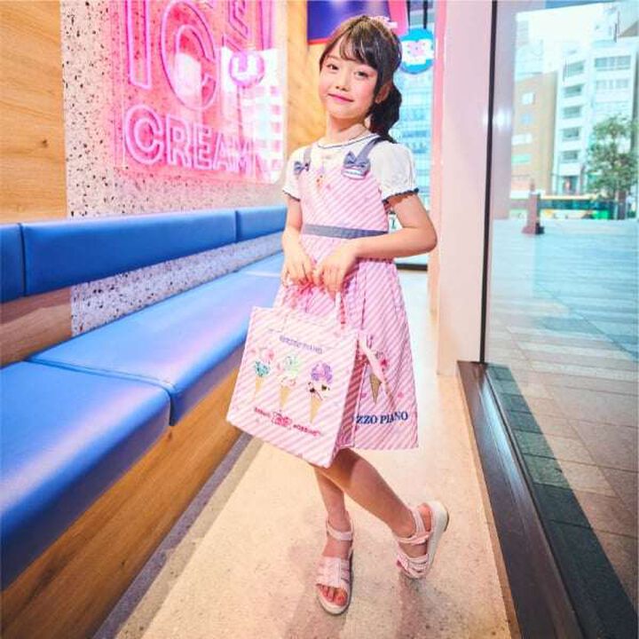 [31 Ice Cream] Docking One-Piece Dress,Red, medium image number 3