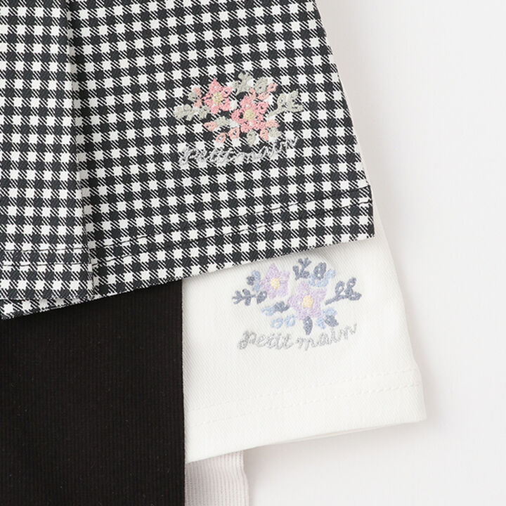 [Link] Flower Embroidery Skirt with Leggings,Light pink, medium image number 6