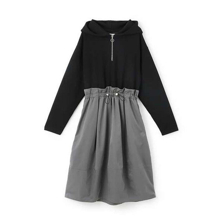 [AMI] [Web Exclusive] Docking Balloon One-Piece Dress,Black, medium image number 0