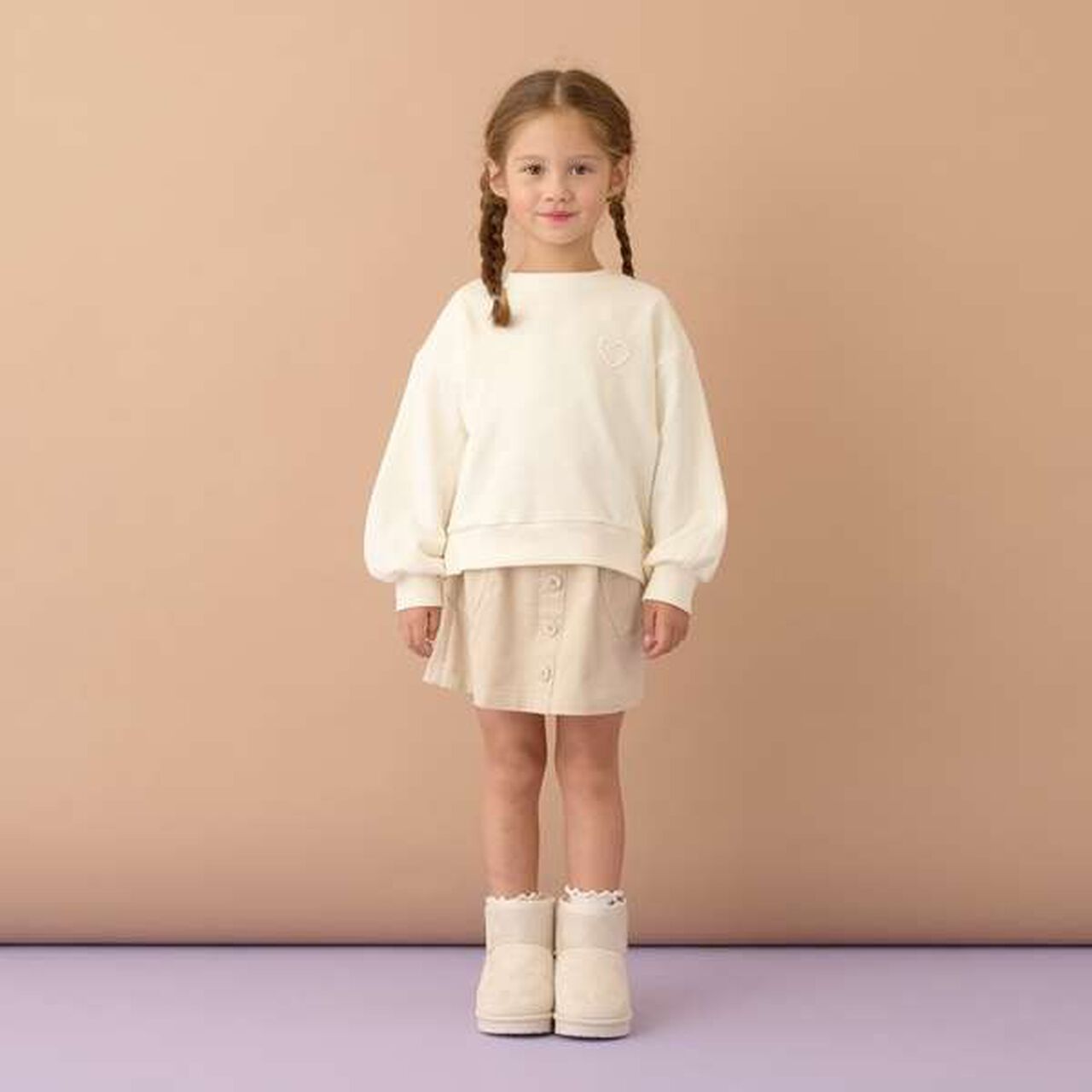 Heart Pocket Corduroy Skirt Pants,Moss green, large image number 17