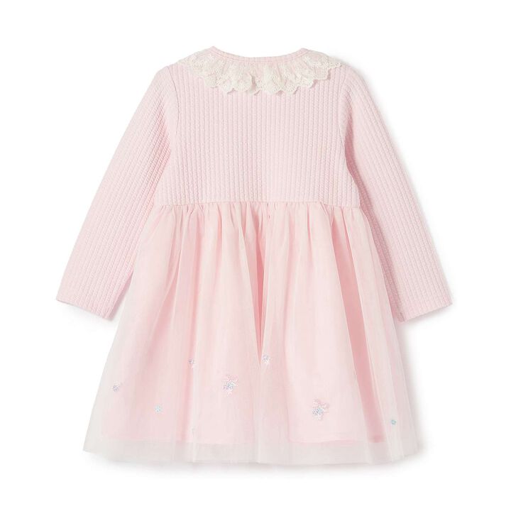 Dress Embroidery Docking Dress with Bloomers Set,Off white, medium image number 1