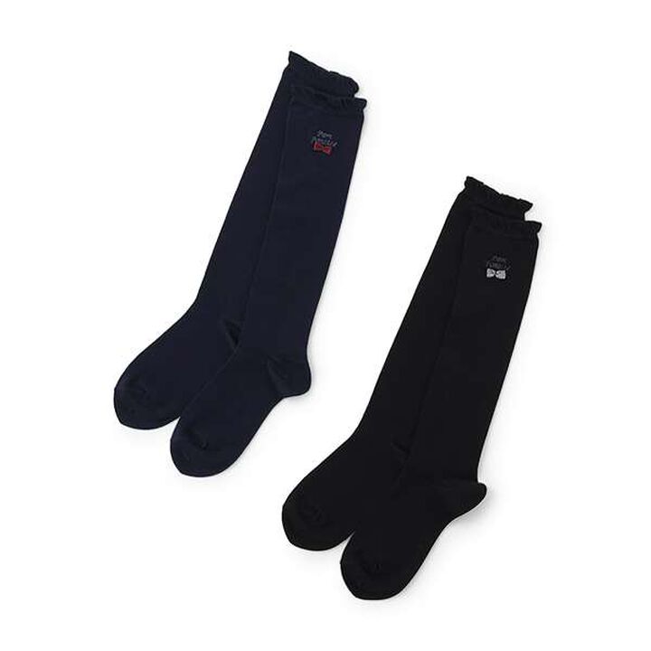 Classic Ribbon High Socks,Navy, medium image number 5