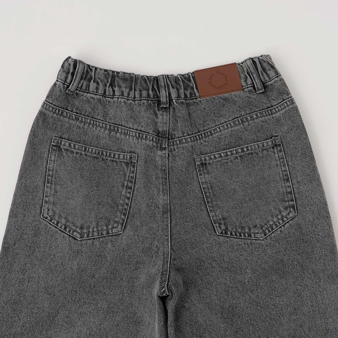 Sparkling Motif Wide Denim Pants,Navy, large image number 9