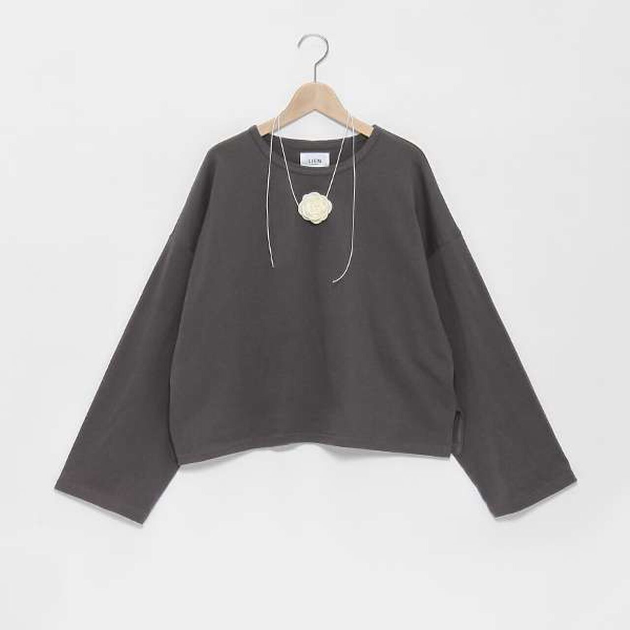 [LADIES] Choker Crop Top in Black,Charcoal gray, large image number 0