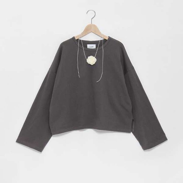 [LADIES] Choker Crop Top in Black,Charcoal gray, medium image number 0