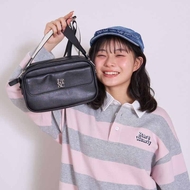 [LTXC] Jacquard Tape Flap Shoulder Bag,Ivory, medium image number 3