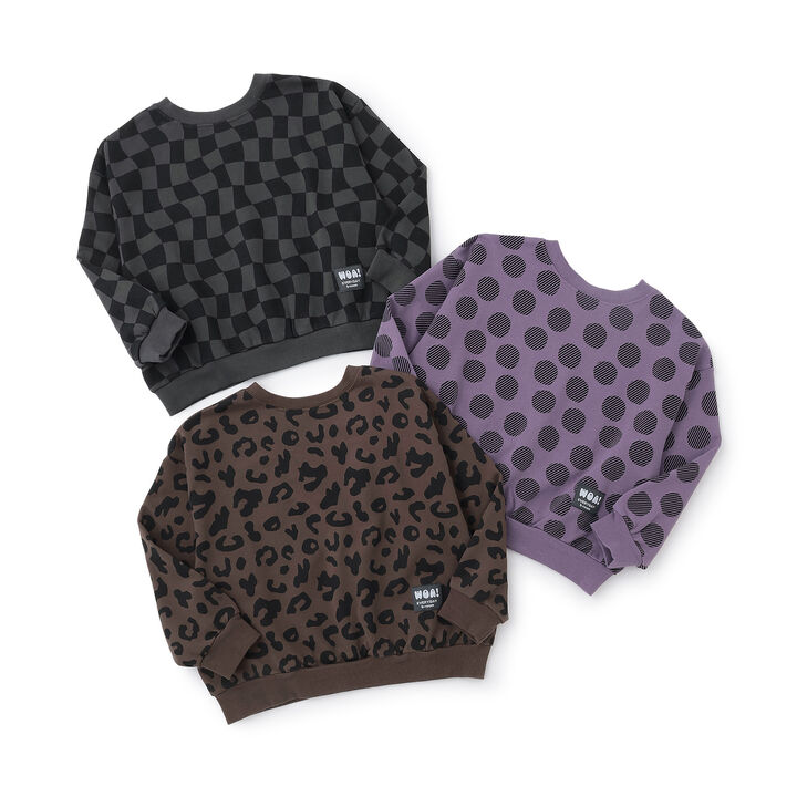 All-Over Pattern Sweatshirt [Kids Boys],Charcoal gray, medium image number 9