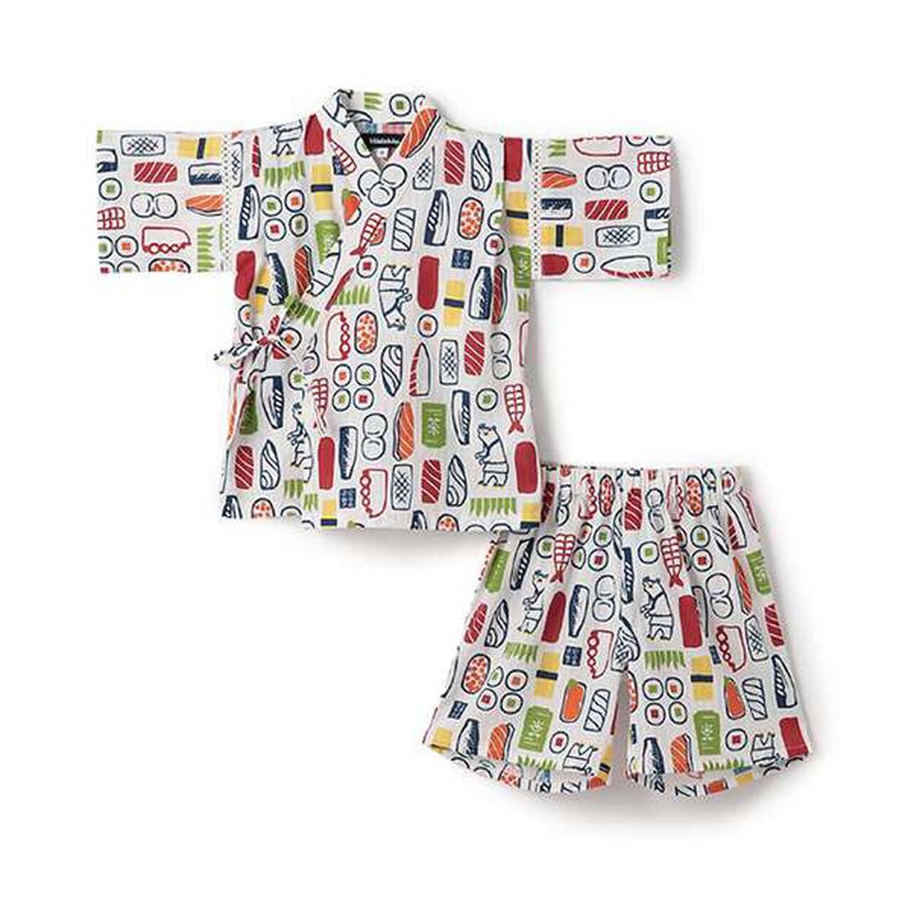 Sushi Print Jinbei,Off white, large image number 5