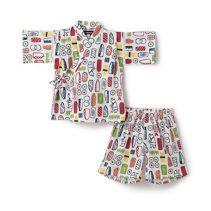 Sushi Print Jinbei,Off white, medium image number 5