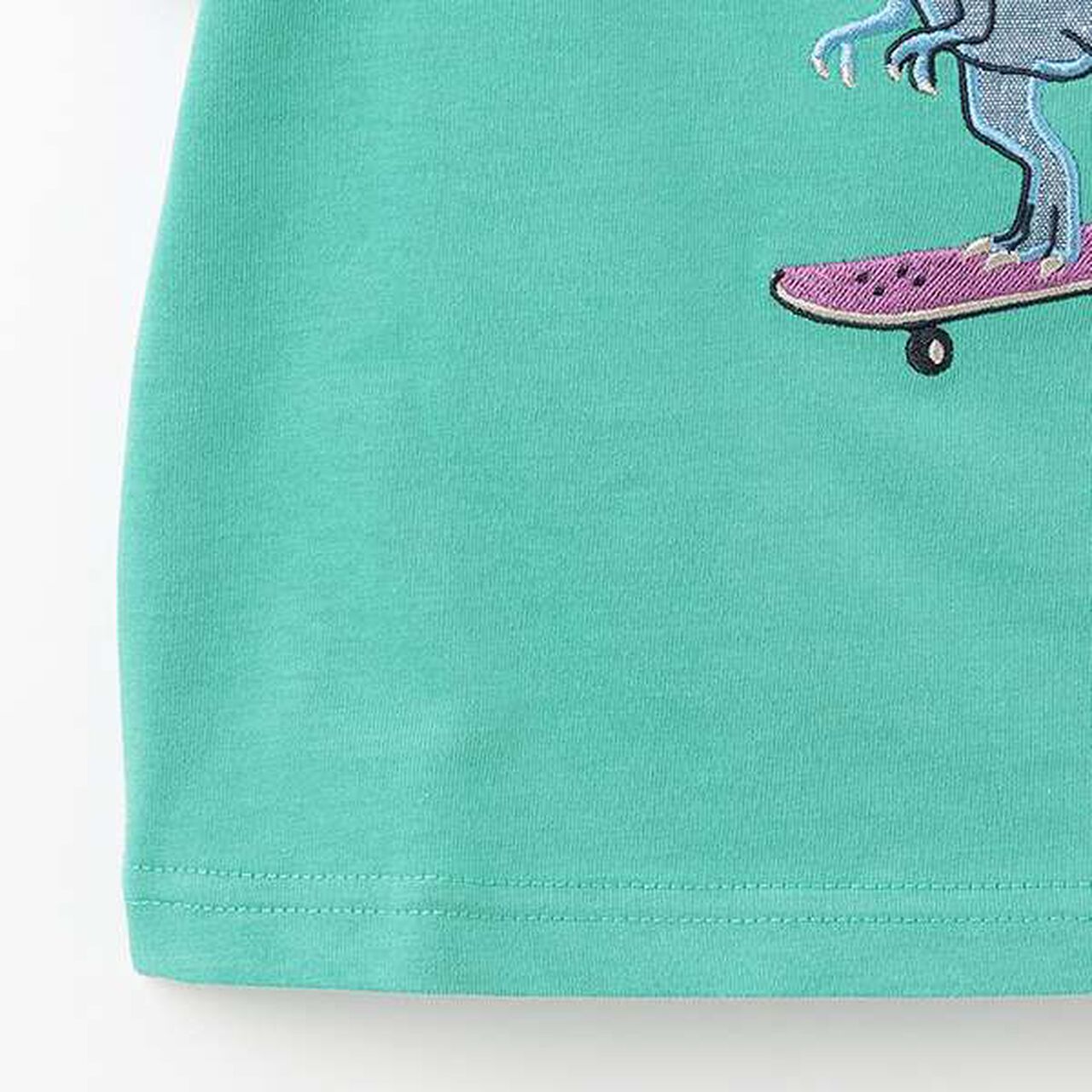 Skateboard Dinosaur Short Sleeve T-Shirt,Khaki, large image number 8