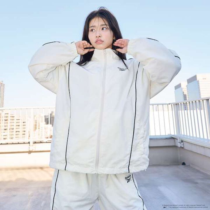 [Reebok] Nylon Bomber Jacket,Off white, medium image number 0