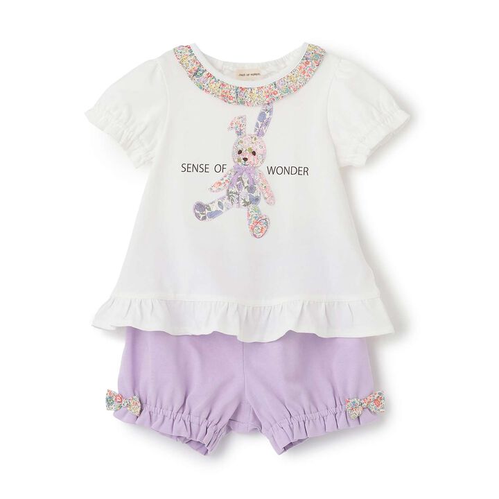 Liberty Rabbit and Bear Appliqu&eacute; Baby Suit,, medium