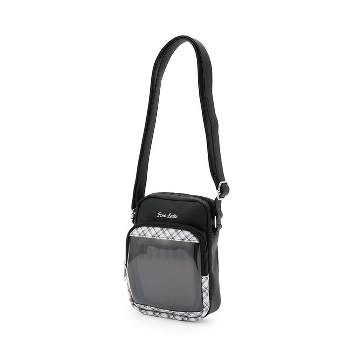 PU Checkered Shoulder Bag,Black, medium image number 15