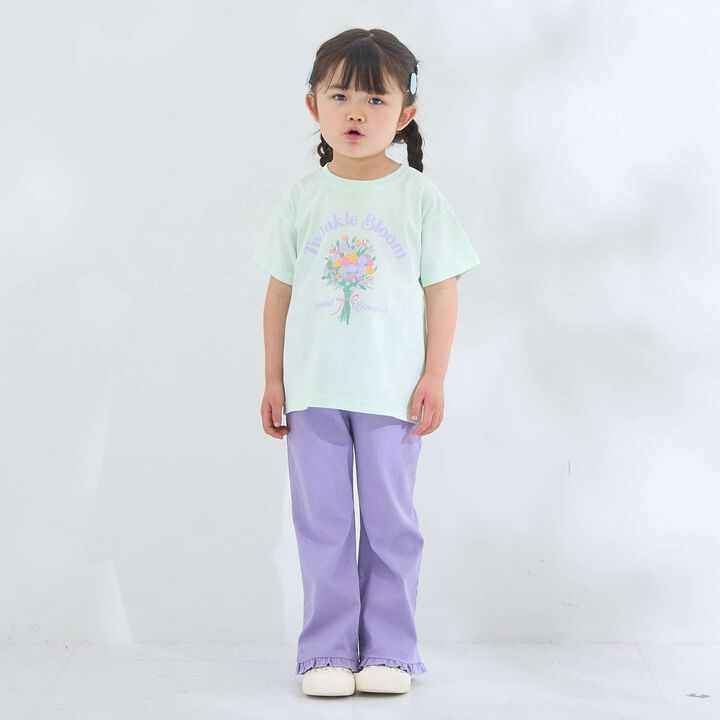 [100% Cotton] Sherbet T-Shirt [UV Cool Touch & Shape-Retaining] Assorted 7 Patterns T-Shirt [Kids Girls],Pearl white, medium image number 20