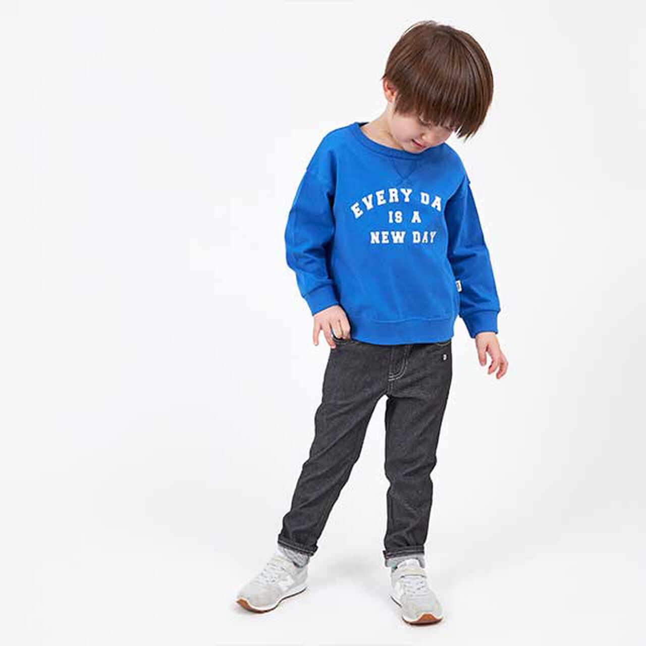 Logo Print Sweatshirt Style Long-Sleeve T-Shirt (100-130),Beige, large image number 3