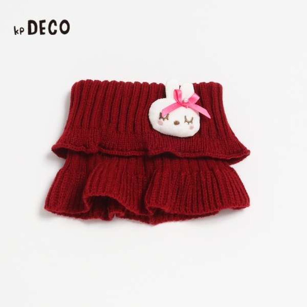 KP Deco Knit Snood Scarf with Ears (S),Off white, large image number 1