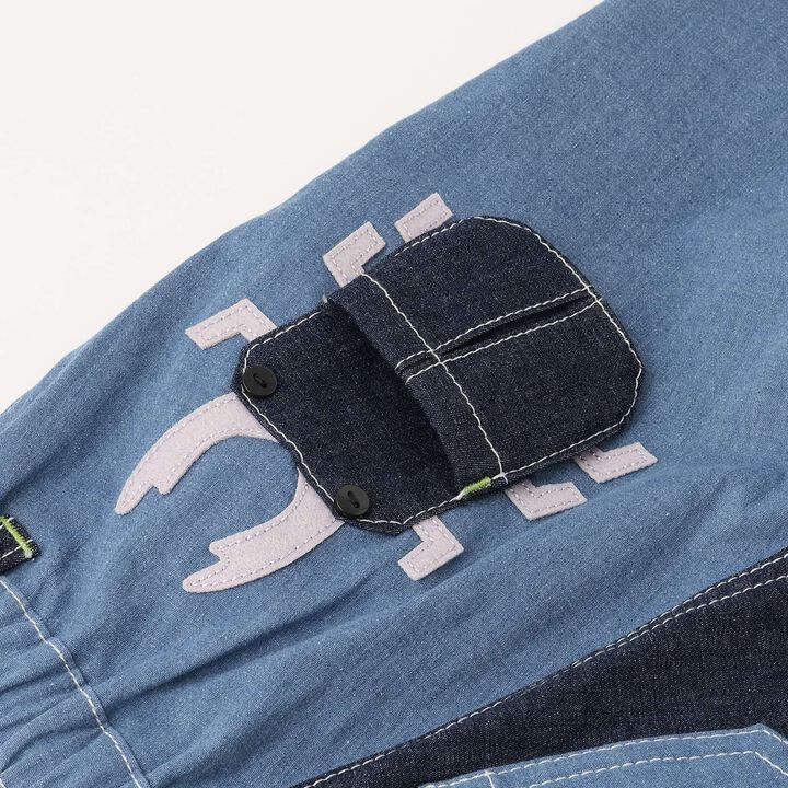 Insect Pocket 5-Minute Length Pants,Sax blue, medium image number 16