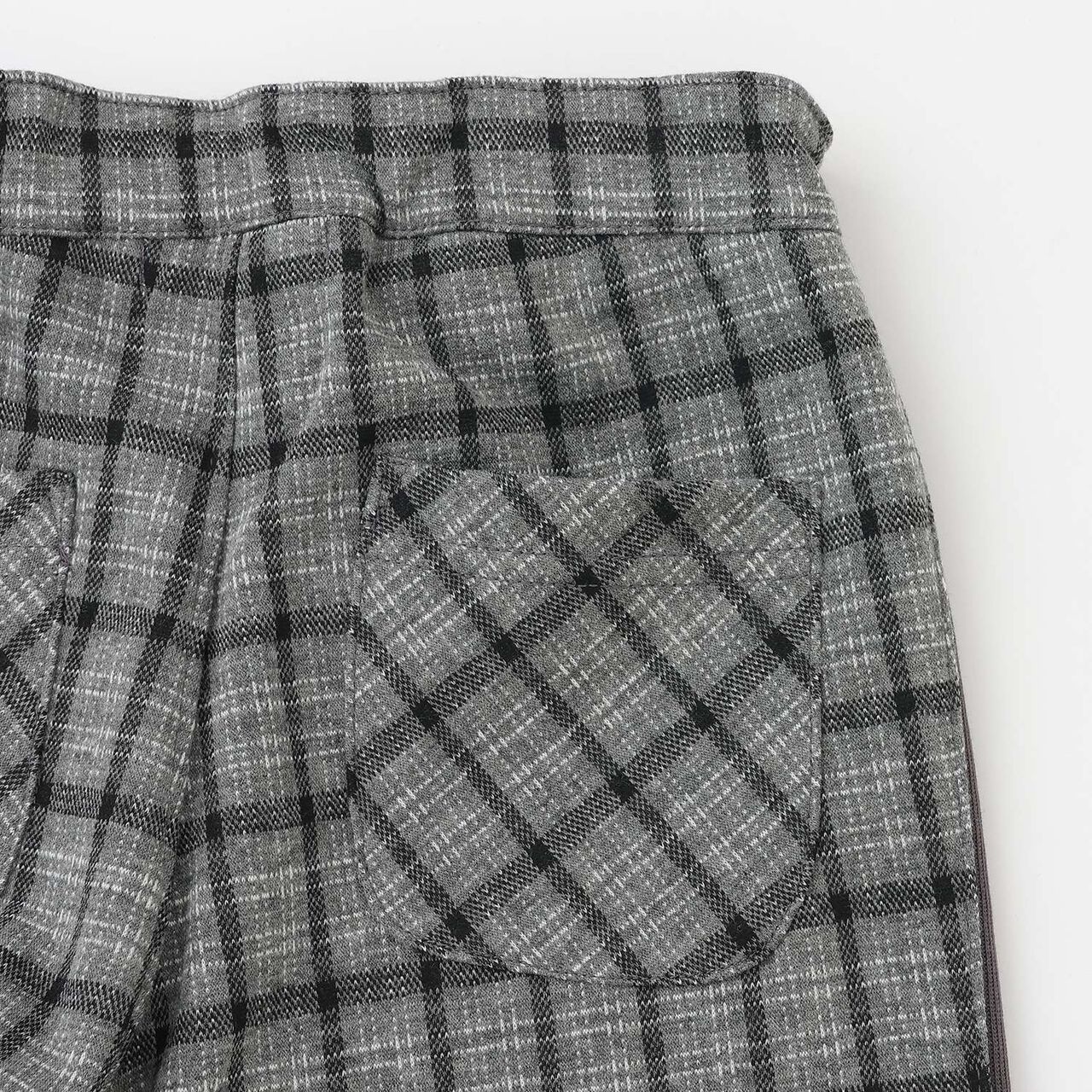 Jacquard Checkered Tapered Pants,Black, large image number 12