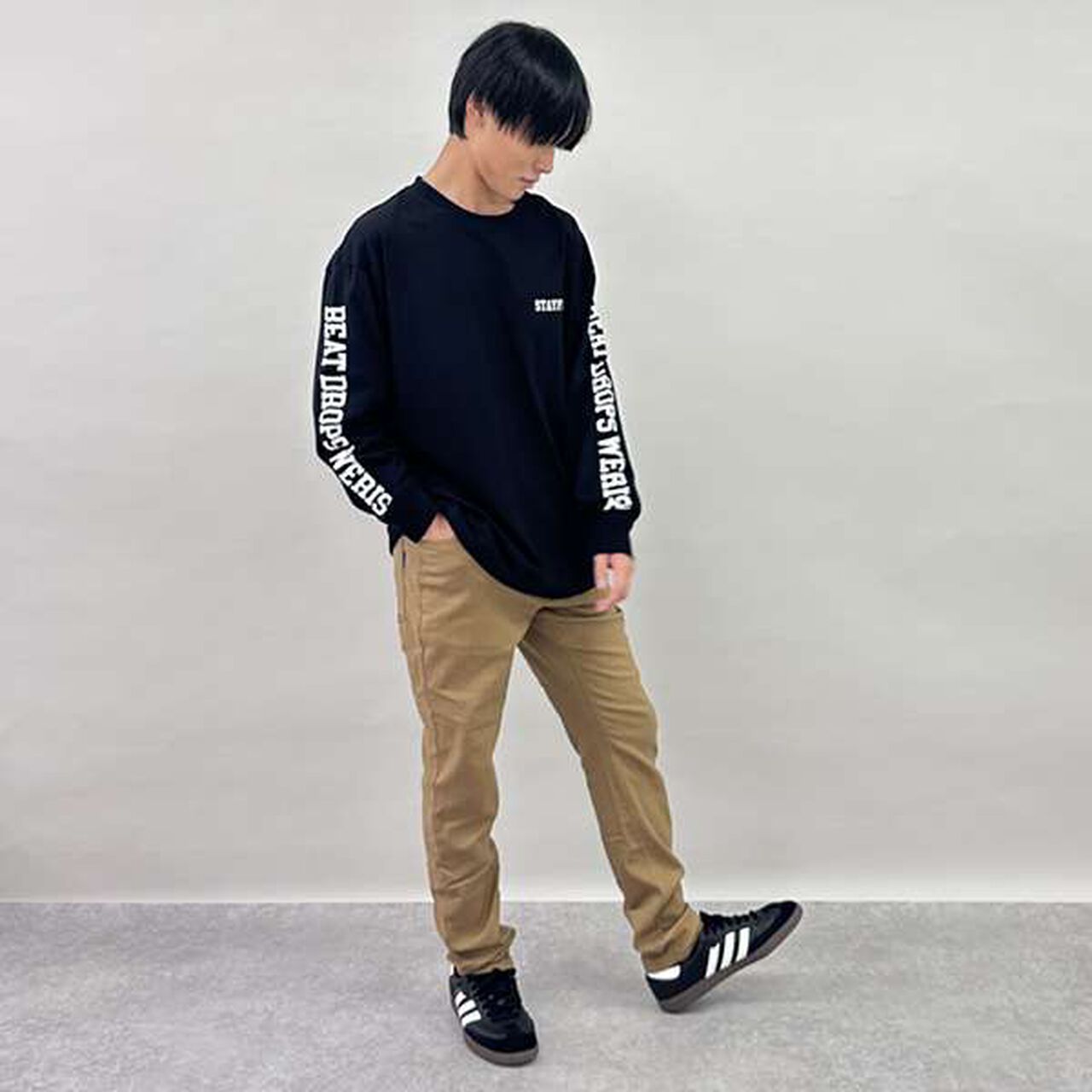 Sleeve Logo Print Long-Sleeve T-Shirt,Blue, large image number 11